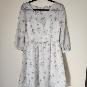 Lauren Conrad Floral Sheer Dress - Size 8
